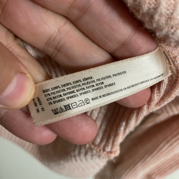 Anthropologie Saturday Sunday Surplice KnitRibbed V-Neck Wrap Sweater medium - Picture 8 of 9